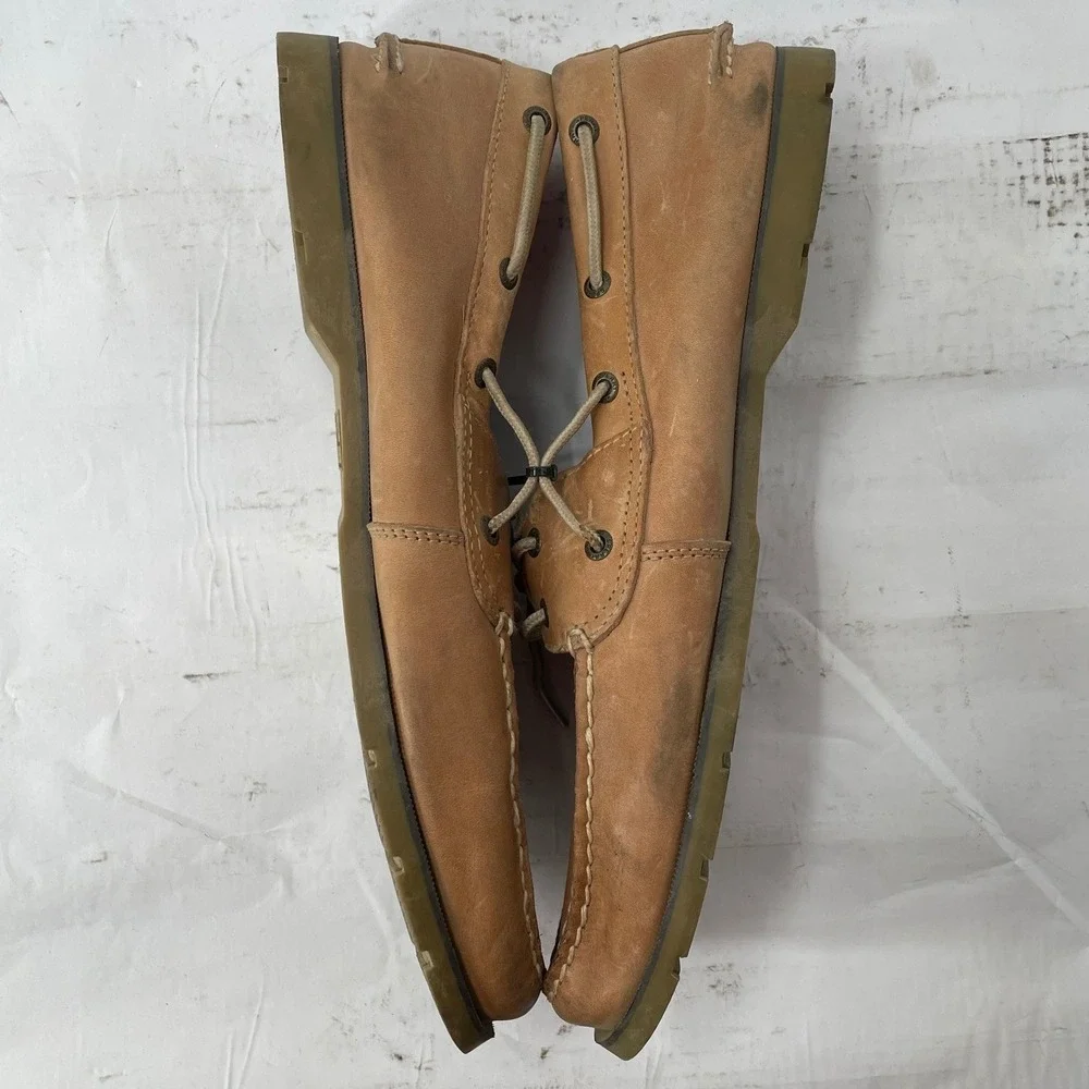 Sperry Boat Shoes Top-Sider 10.5 Tan Good